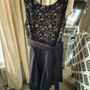 R&M Richards Premiere 18W Black Lace Cocktail Dress Formal Party